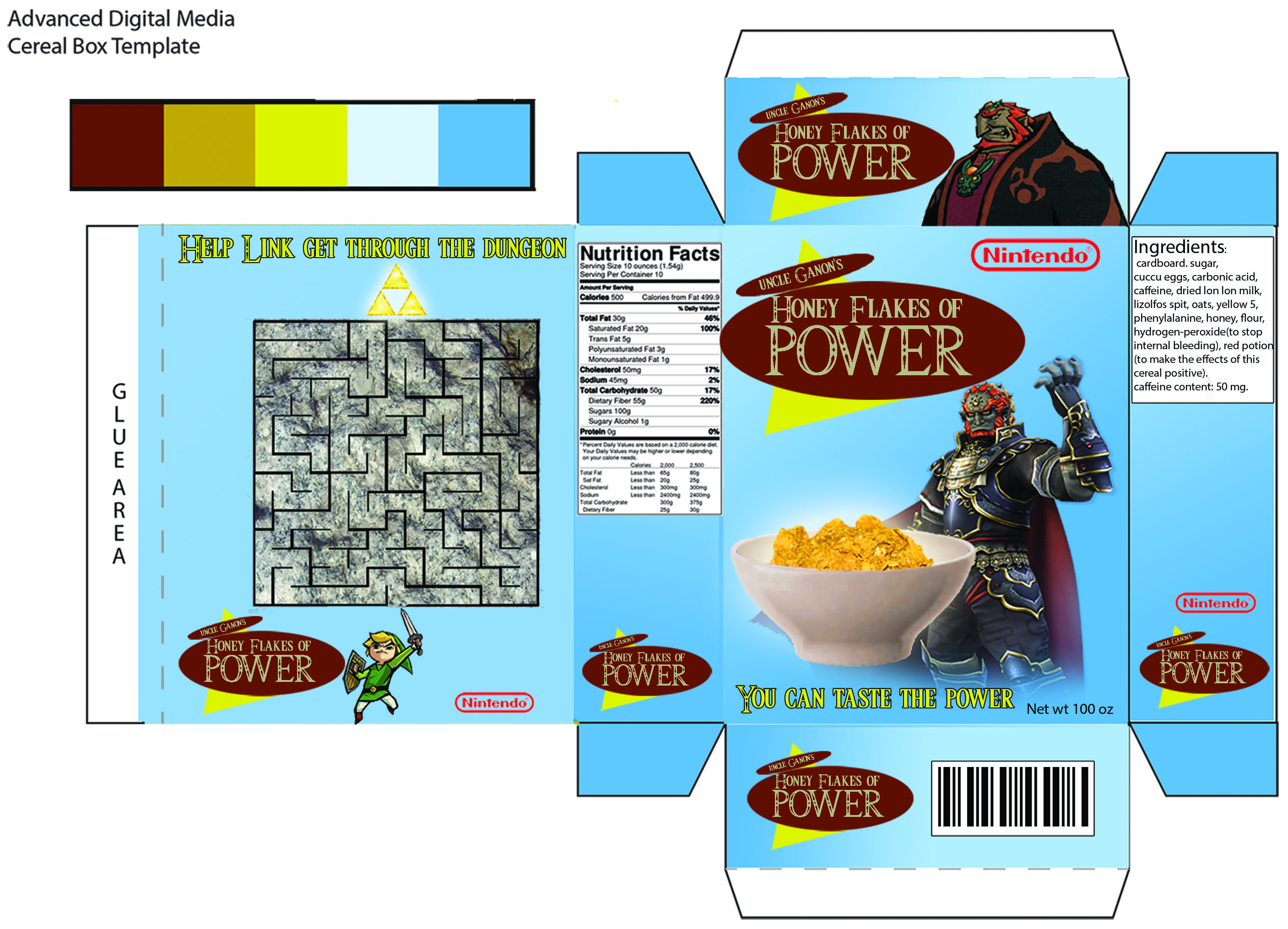 Design Cereal Box Template